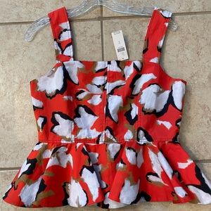 NWT Hunter Bell Desert Bloom Peplum Tank, Size 6